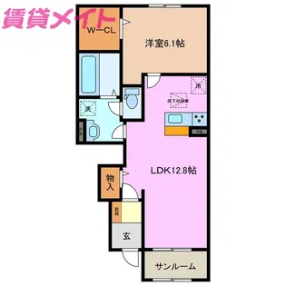 ルピナス E【1階】の間取り