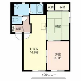 ビバリーヒルズ D【1階】の間取り