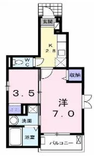 サンライズ統山【1階】の間取り