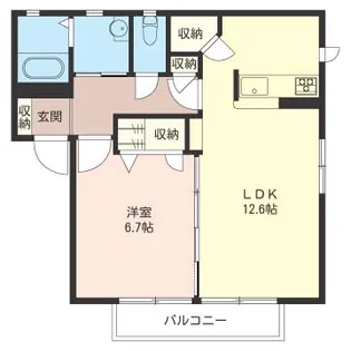 azurB棟【1階】の間取り