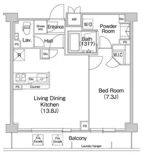 コンフォリア駒場【5階】の間取り