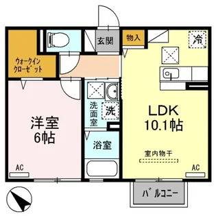リッツ ハウス B棟【2階】の間取り