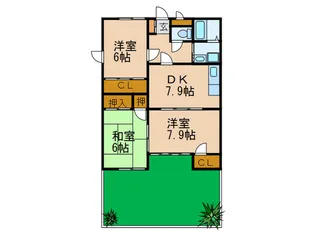 Club博多の森【1階】の間取り