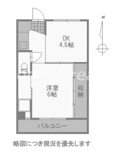 1DKの間取り画像