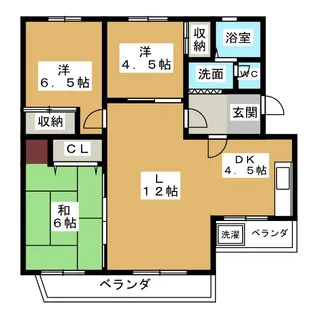 平和が丘住宅6号棟【3階】の間取り