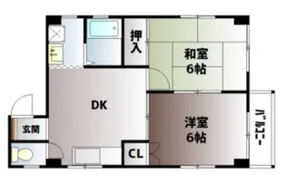 岡山県岡山市北区横井上【アパート】の間取り