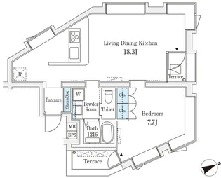 コージーコート四谷坂町【6階】の間取り