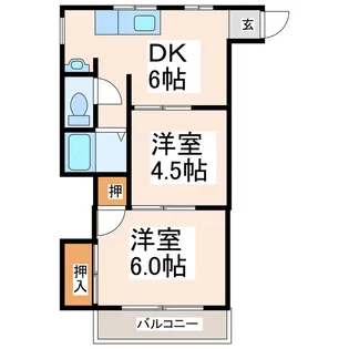 上熊本清香ビル【4階】の間取り