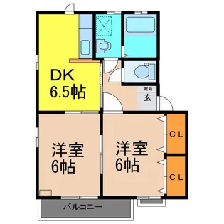 コーポミストラルIII【1階】の間取り