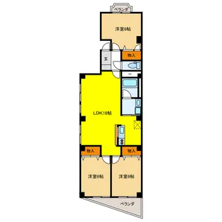 岐阜県岐阜市加納清水町3【マンション】の間取り