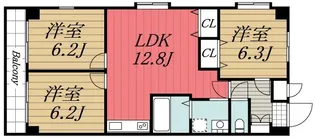 千葉県千葉市若葉区若松町【マンション】の間取り