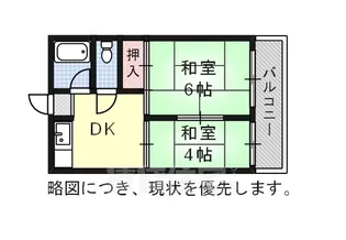 レジデンス川原【4階】の間取り