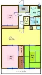 メゾンリリックII【3階】の間取り
