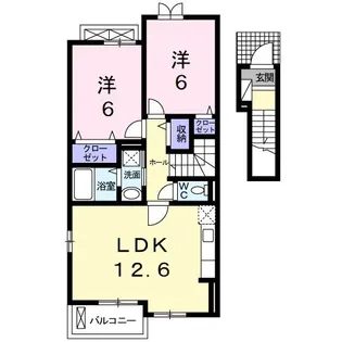 ラグレイト南風 A棟【2階】の間取り