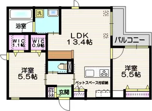 メゾン・ド・ベルヴィル【2階】の間取り