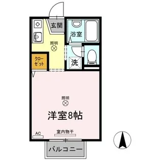 岡山県岡山市北区高柳西町【アパート】の間取り