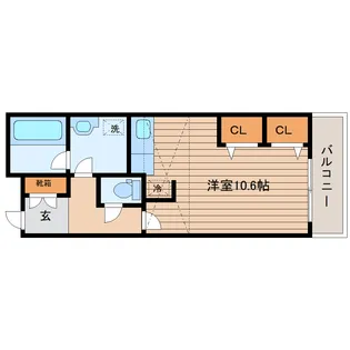 グランヒル台原I【3階】の間取り