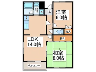 エトワ-ル古城【2階】の間取り