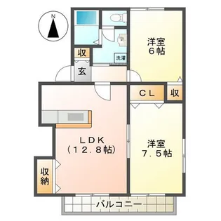 エクレール【2階】の間取り