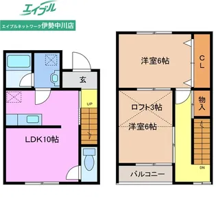 三重県津市高茶屋小森上野町【一戸建】の間取り