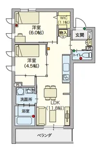 (シニア限定)藤沢陣屋小路レジデンス【3階】の間取り