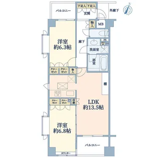 アビテ荻窪【2階】の間取り