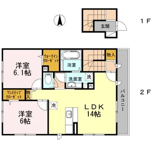 神奈川県横浜市都筑区池辺町【アパート】の間取り