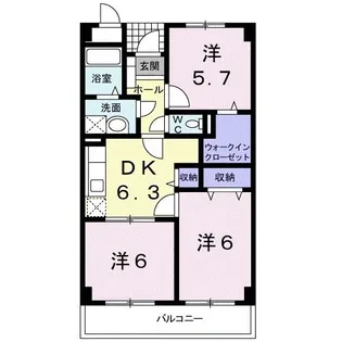 双藤マンション【3階】の間取り