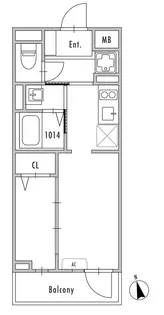 グランパセオ大森北【4階】の間取り