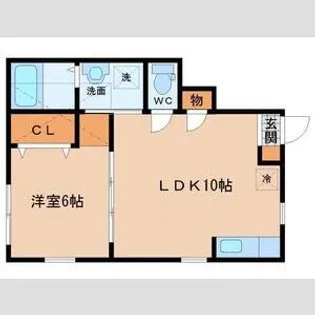 カーサフォレスタWest【1階】の間取り