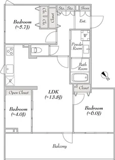 3LDKの間取り画像