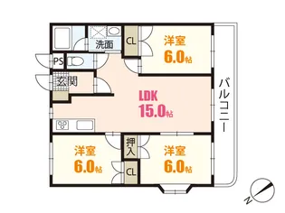 グローバルハイツ【1階】の間取り