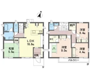埼玉県春日部市藤塚【一戸建】の間取り