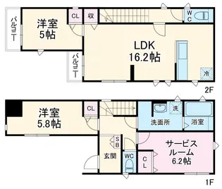 神奈川県相模原市南区南台1【一戸建】の間取り