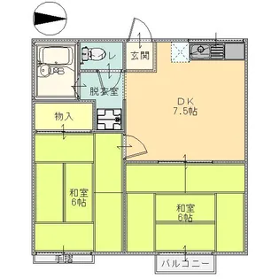 タカラハイツ【2階】の間取り