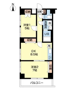 プレステージ代官町【4階】の間取り