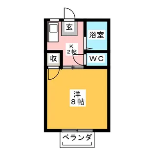コスモハイツシックス【1階】の間取り