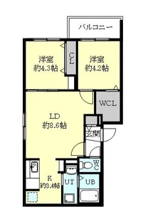 ファランドール発寒【3階】の間取り