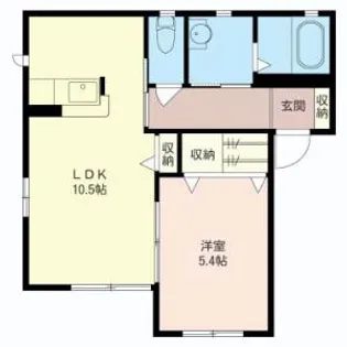 キャロッツB【1階】の間取り