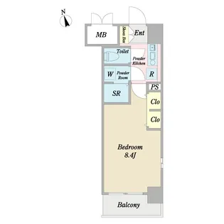 1Kの間取り画像