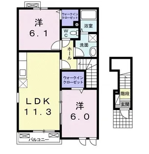 カーサ フェリーチェII【2階】の間取り