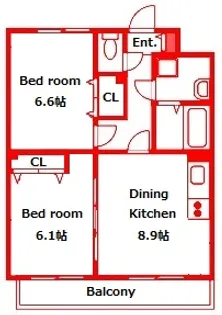 ウィスティリア【3階】の間取り