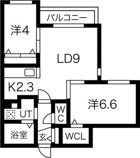 サクラブール宮の沢【4階】の間取り