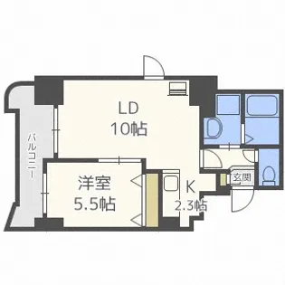 ティアラ中島公園ウエストサイド【15階】の間取り