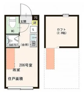 ハーモニーテラス久我山II【2階】の間取り