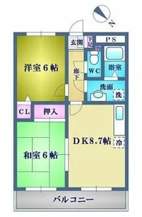 スカイヴィラ綾瀬【2階】の間取り