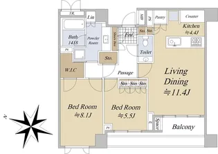 ザ・パークハウス千代田六番町【3階】の間取り