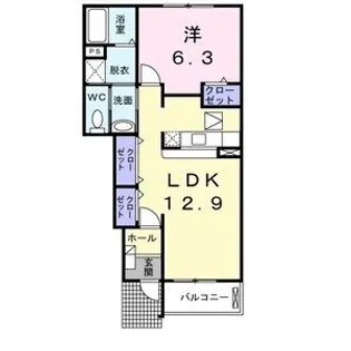 エアリーミ二ヨンC【2階】の間取り