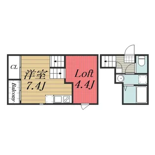 千葉県千葉市中央区道場北1【アパート】の間取り