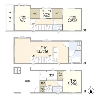 埼玉県越谷市大沢4【一戸建】の間取り